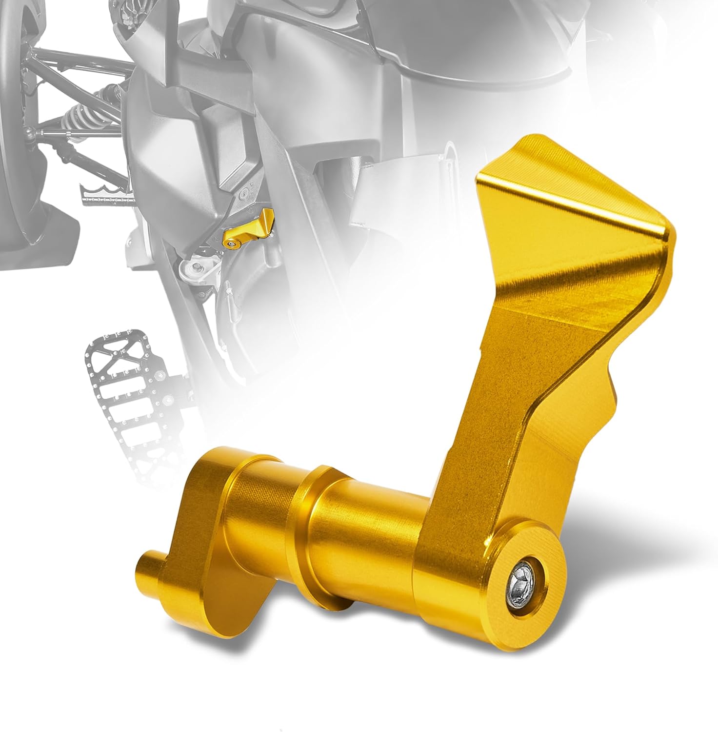 Parking Brake Lever for Ryker Billet Aluminum Brake Lock Handle Lever for Can-Am Ryker ACE 600/900 / Rally Edition/Sport 2015-2025 (Gold)