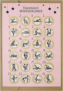 CL&MH Adventskalender Weihnachts-Rubbelkarte – Adventskalender – Überraschung. Lustige, unhöfliche Weihnachts-Rubbelkarte – Frecher Adventskalender – Postkarte zum Rubbeln. Adventskalender Kamasutra