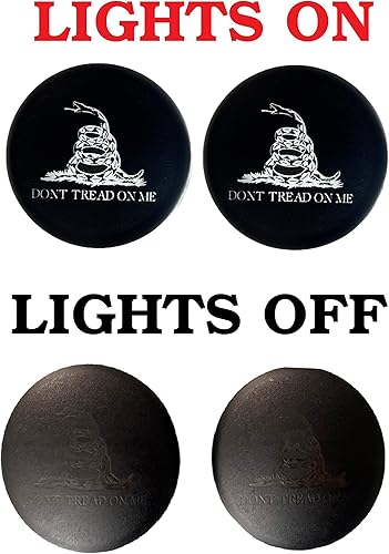 Miniatura 2 de Kustom Cycle Parts Dont Tread On Me Theamed Smoke Bullet - Fundas para lentes de señal de giro compatibles con Harley Davidson Street Glide, Road