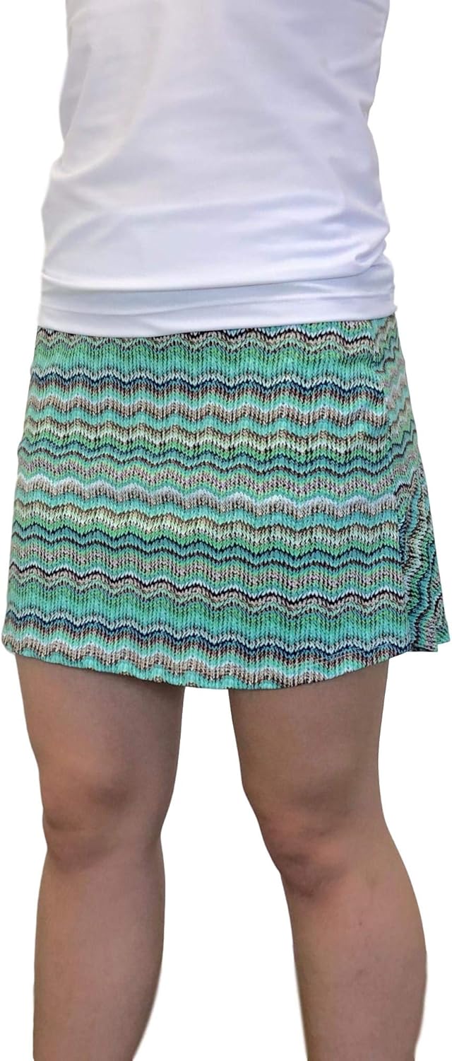 Knit Printed Flutter Style Golf/Tennis Skort/Skirt