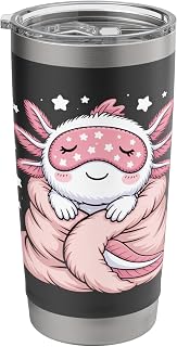 Axolotl Nap Time Cozy Cute Sleepy Stars Dream Pastel Stainless Steel Insulated Tumbler