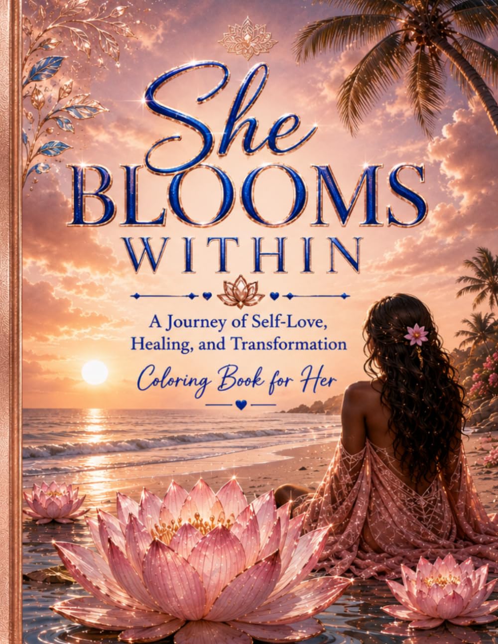 She Blooms Within: A Journey of Self-Love, Healing & Transformation Coloring Book for Her