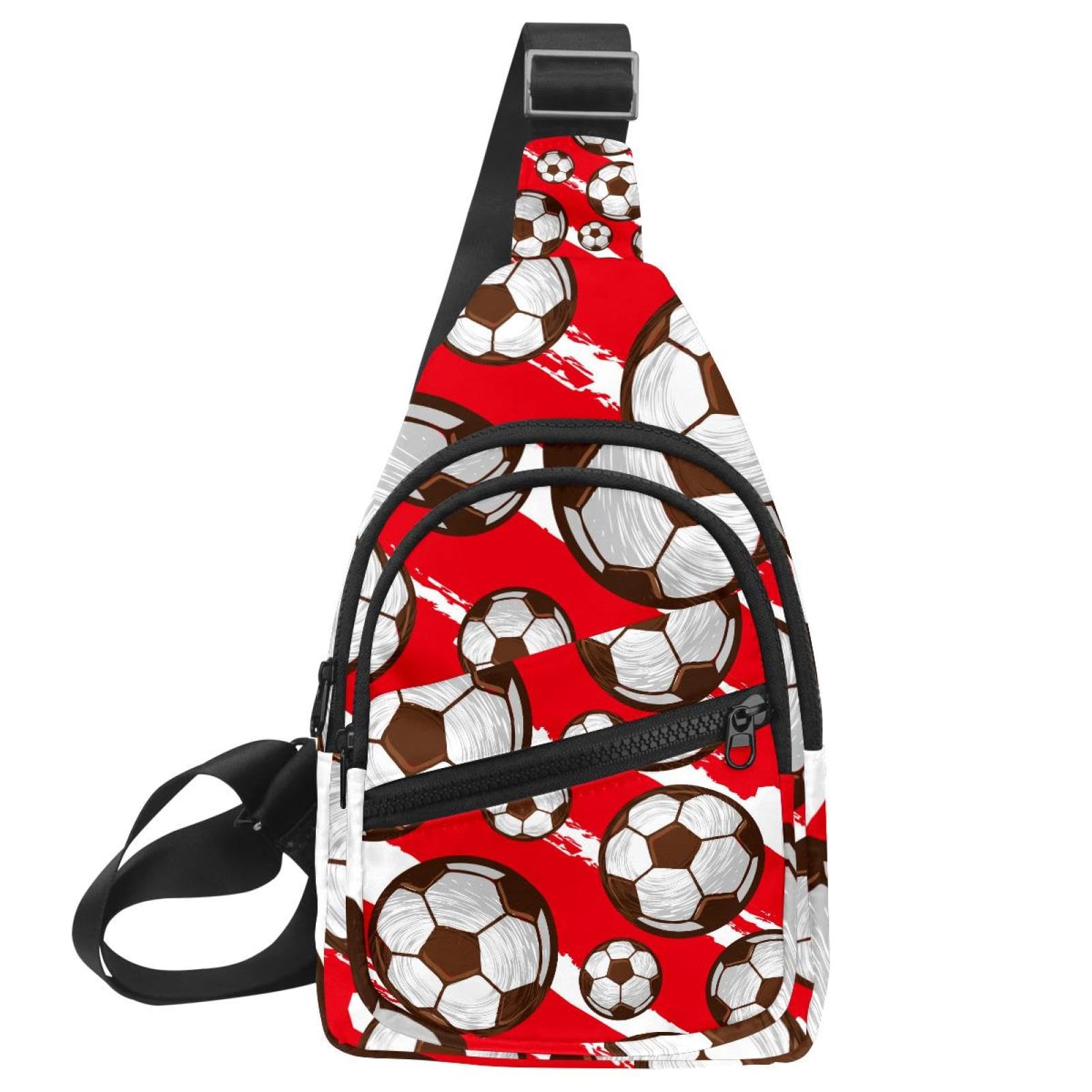Bandolera cruzada de fútbol para hombre y mujer: mochila de senderismo y viaje 7