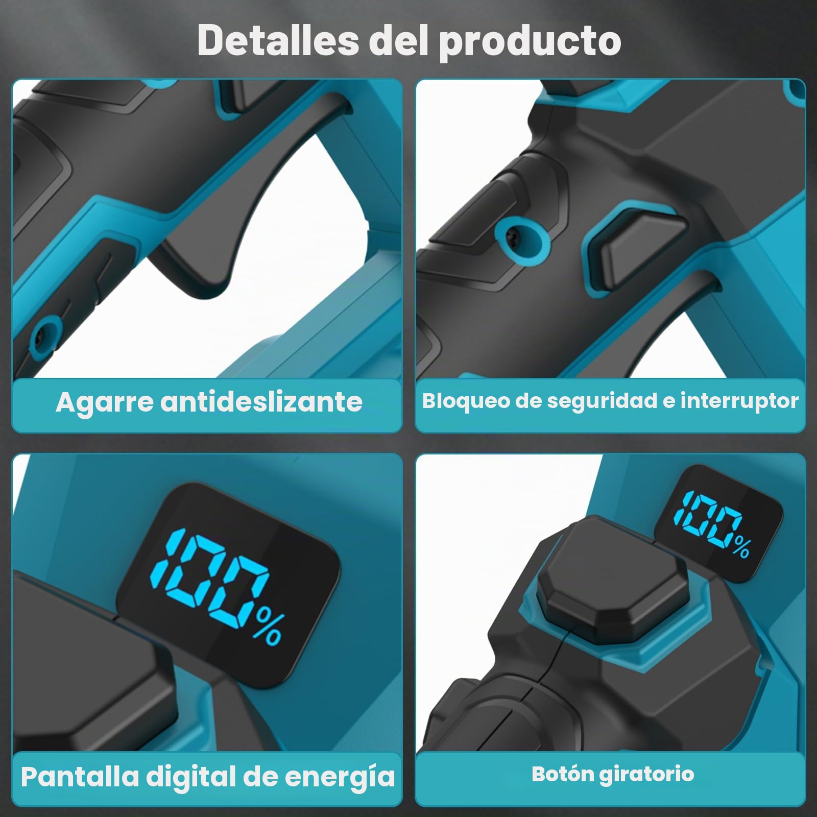 Cortasetos inalámbrico para baterías Makita, cortasetos eléctrico con 2 baterías de 3000 mAh, longitud de corte de 53 cm, distancia entre dientes de 15 mm, cabezal giratorio de 180°, cortasetos sin