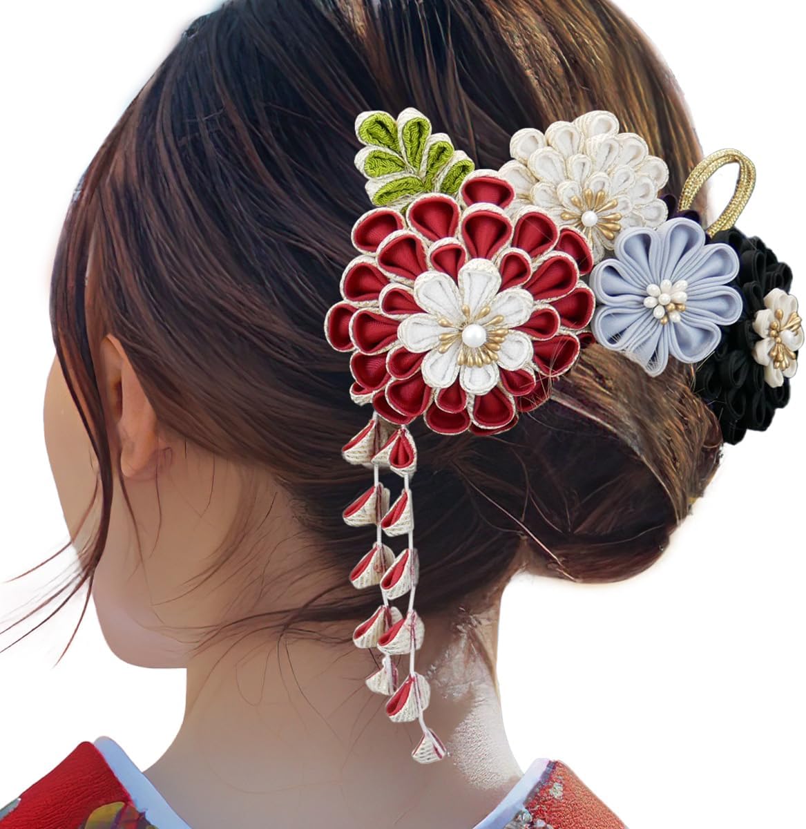 7歳 Deco Noir Duセピア薔薇 七五三 お着物フルセット アンティーク 半