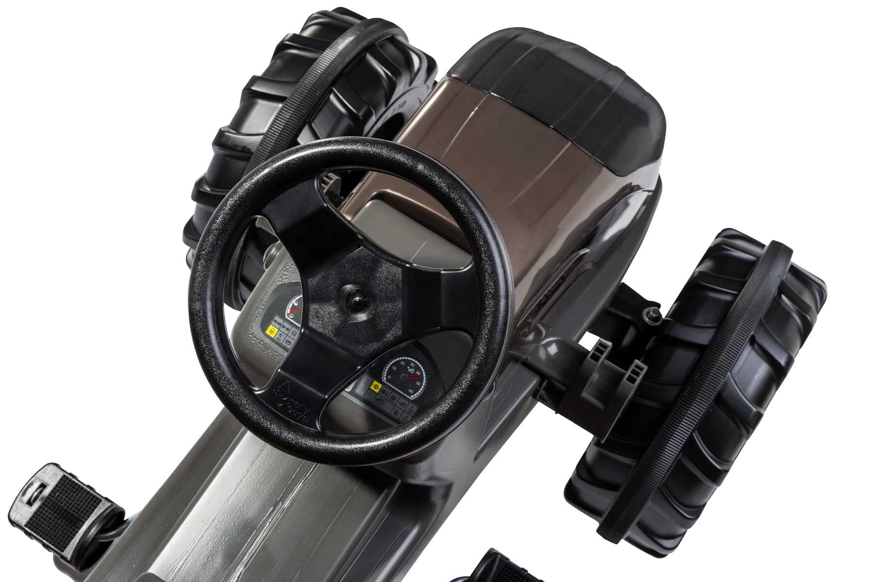 Rolly Toys Trettraktor rollyFarmtrac Premium 720033 (für Kinder von 3-8 Jahre, Flüsterlaufreifen, längen- und höhenverstellbarer Sitz), Braun