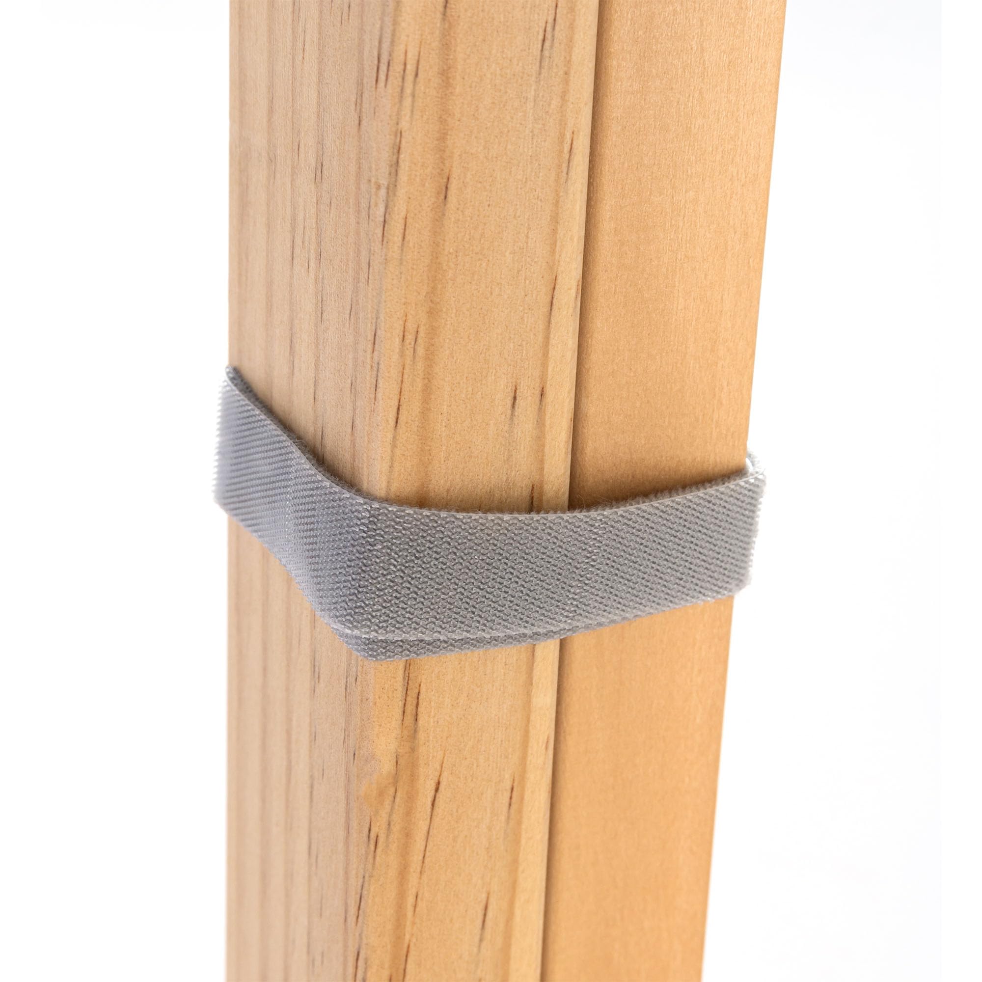 Mamabrum Sauteur Bébé en Bois avec Siège Réglable et Structure Pliable, Cadre en Bois, Double Fermeture de Sécurité, Gris, pour Enfants de 6 à 30 Mois