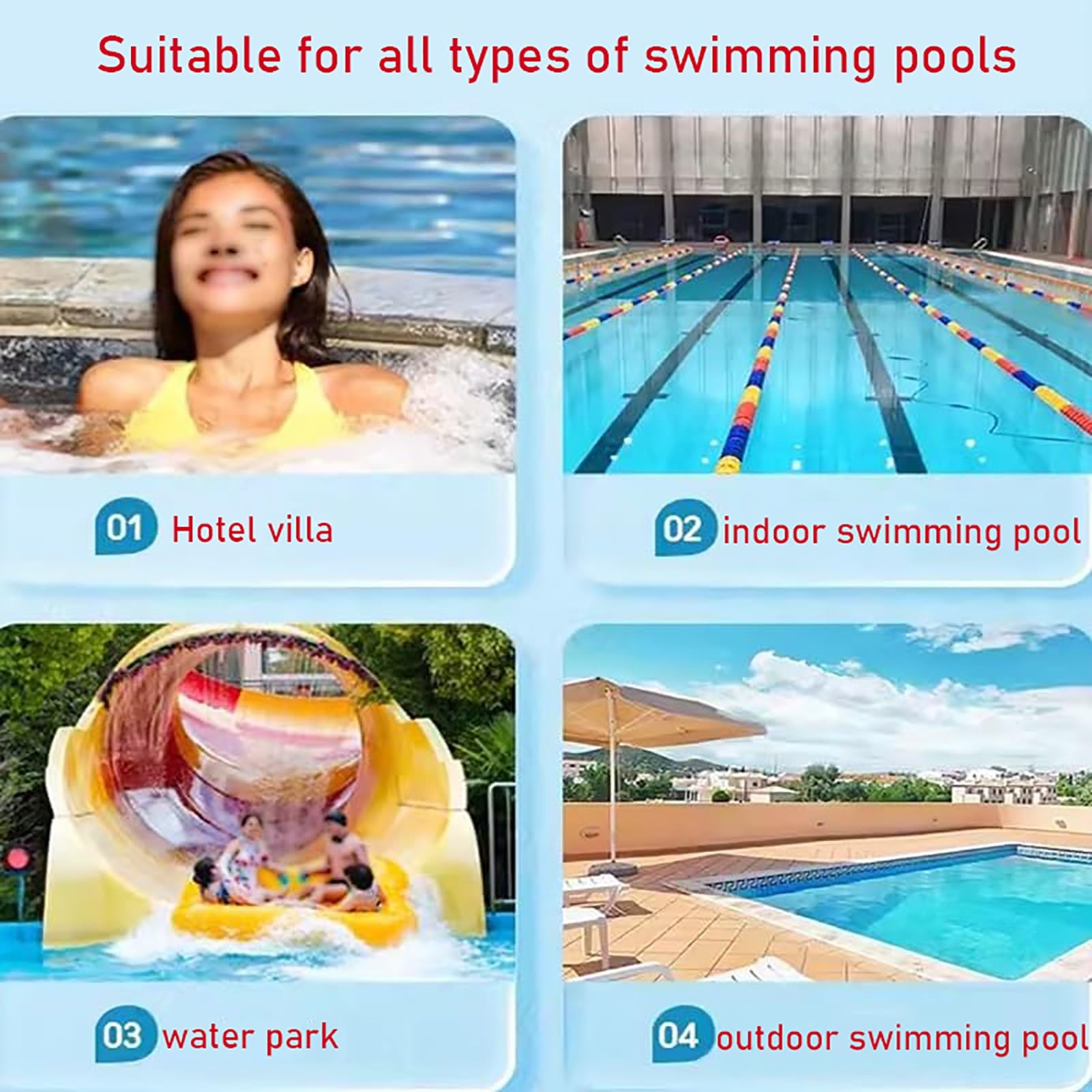 Cette « barrière Flottante pour Piscine de 1 m à 6 m - séparateur de sécurité et Lignes de Couloir pour Les Parties Peu Profondes et Profondes, Corde de bouée Durable pour piscines, Longueur