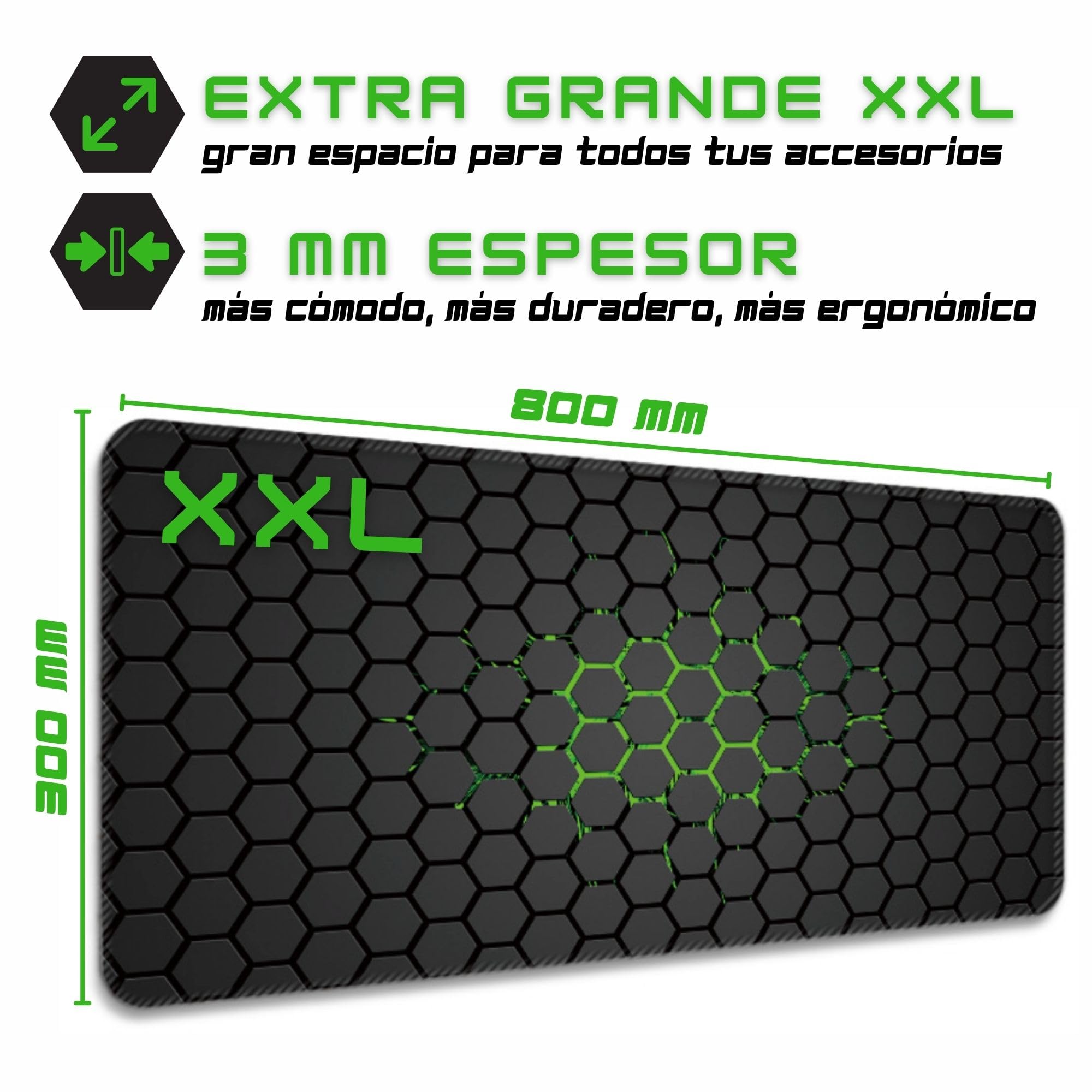 Alfombrilla Ratón Gaming, 800x300, Alfombrilla XXL, Tapete Rato XXL, Mouse Pad, Alfombra Escritorio, Mouse Pad Gaming, Alfombrillas Raton, Almohadilla Raton, con Cubierta Camara. (1 ud.)