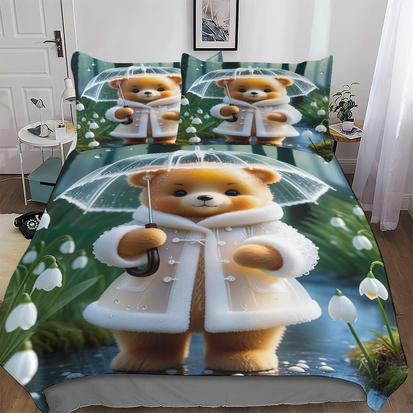 Housse de couette avec fermeture éclair fini la couette qui glisse du lit King