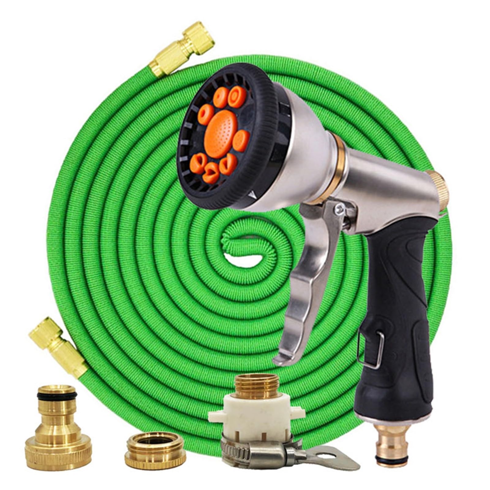 Pistolet natryskowy z wieloma dyszami, Wysokociśnieniowy teleskopowy wąż ogrodowy, 25-30 stóp(Hose Kit-03,25ft-7.5m)