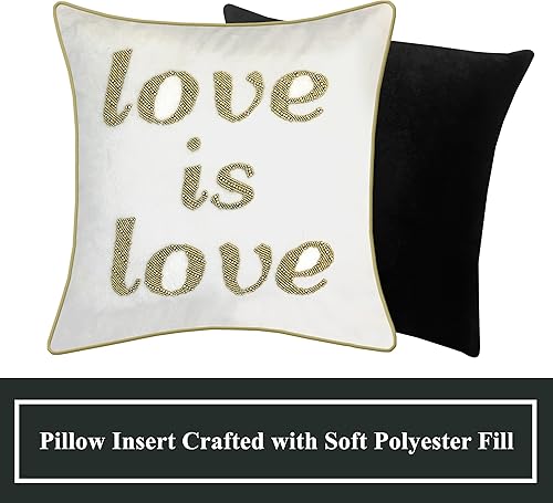 Miniatura 4 de Celebrations - Almohada decorativa con cuentas, 18 x 18 pulgadas, color ostra