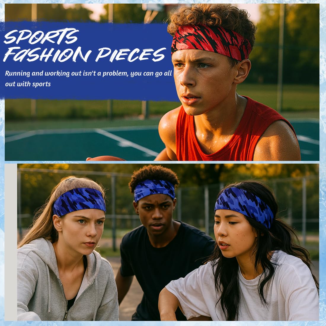 Diadema deportiva para niños de 4 piezas, diadema transpirable, diadema bandana elástica, adecuada para correr, montar en bici, entrenar, dar patadas a un balón