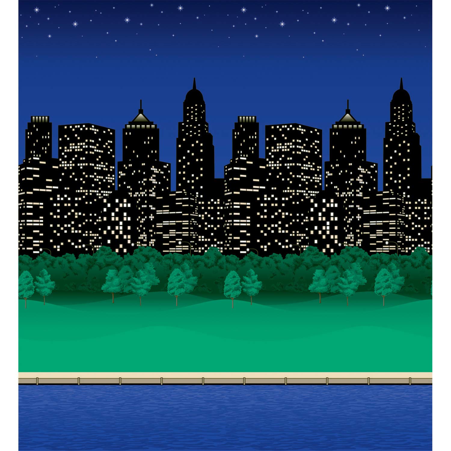 Fadeless Bulletin Board Paper, Fade-Resistant Paper for Classroom Decor, 48” x 50’, City Lights, 1 Roll