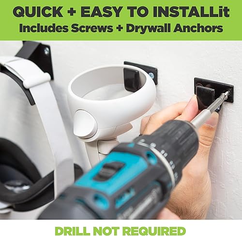 Miniatura 5 de HIDEit Mounts Soporte de pared para Oculus Quest 2 - Soporte para auriculares y controlador de realidad virtual - American Company - No para Quest