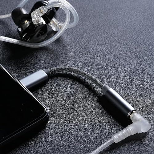 erjigo Amplificador de decodificação DAC portátil KZ AM01, fêmea de 3,5 mm para tipo C, cabo adaptad