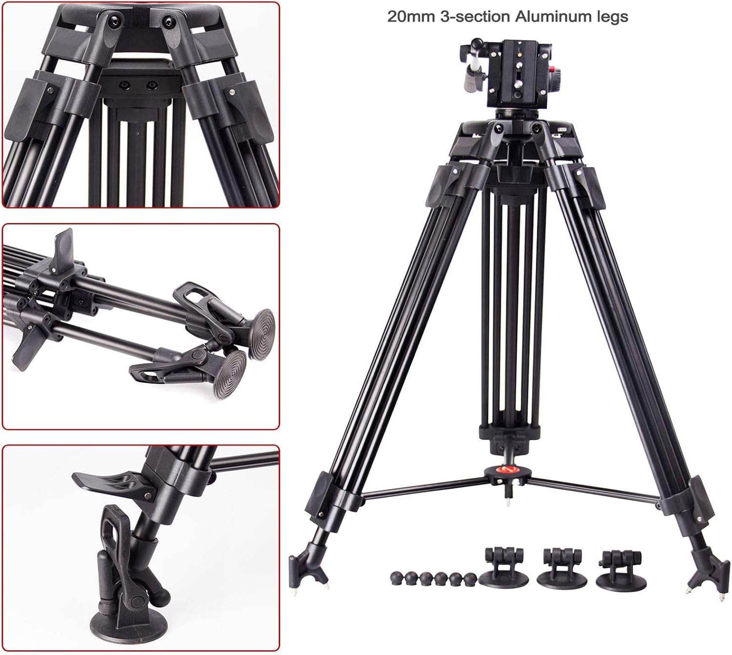 Tесh Dеаlѕ 🔥 Video Tripod System, Regetek 72 Inch Professional Heavy Duty Aluminum Adjustable Photography Camera Tripod Stand with 360 Degree Fluid Drag Pan Head & Carry Bag for for Canon Nikon DV DSLR Camcorder