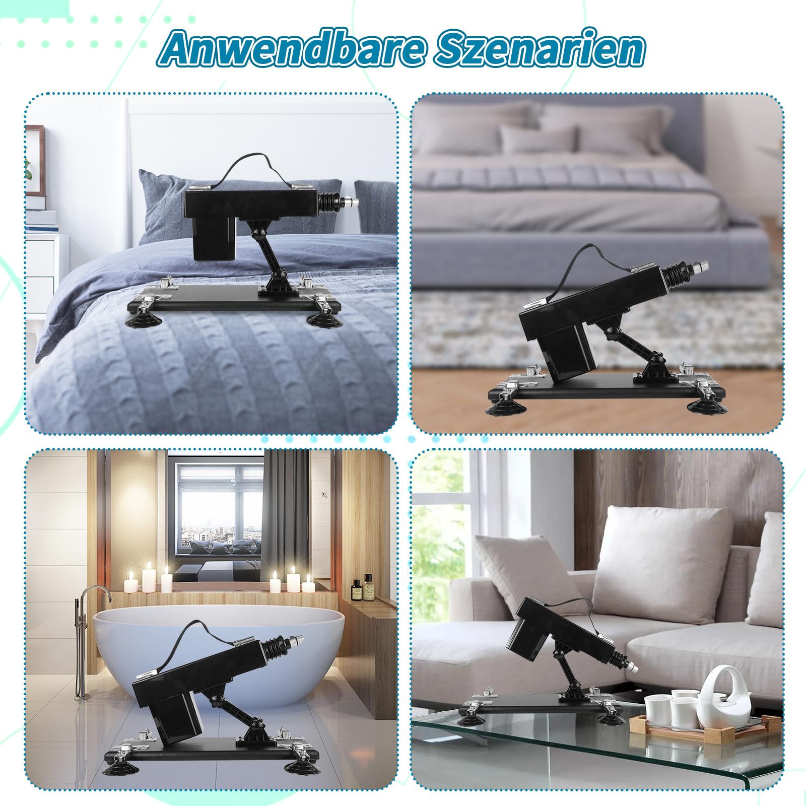 ANNGEOK Sexmaschine für Frauen und Männer Automatische Maschine Sex Spielzeug Fickmaschine Sexspielzeug SextoySet Kolben Dildo Maschine (6)