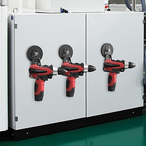 Miniatura 7 de Ganchos magnéticos de almacenamiento resistentes, ganchos magnéticos grandes para garaje con revestimiento antideslizante para gabinetes de metal,