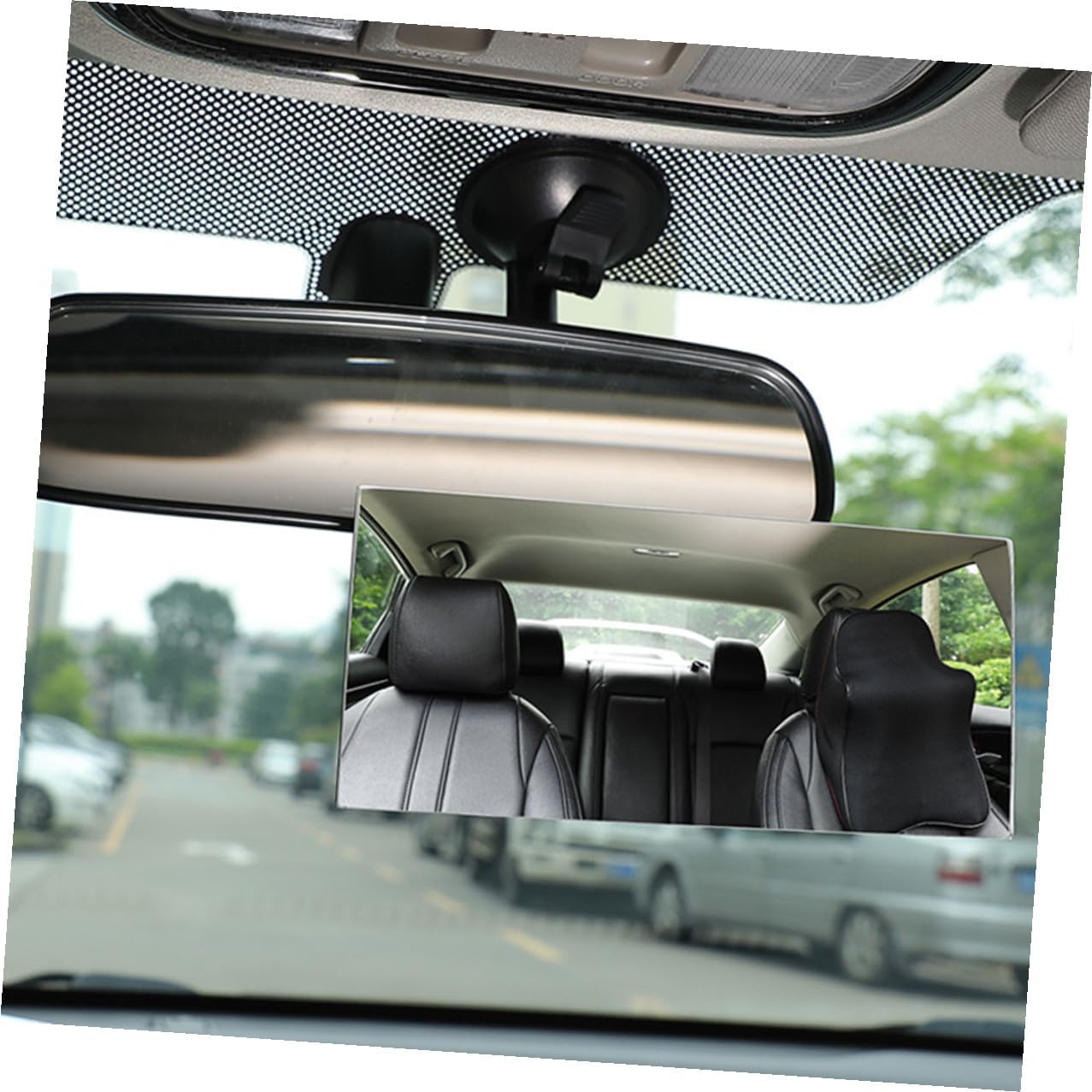 Abaodam 2pcs Rearview Mirror with Suction Cup for Car Interior, Wide Angle Rear Facing Car Mirror for Safety and Backseat Observation