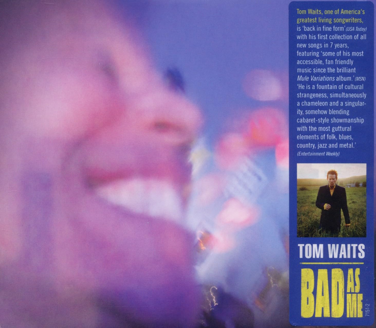 Tom Waits:  Bad As Me (CD) Album - UNPLAYED