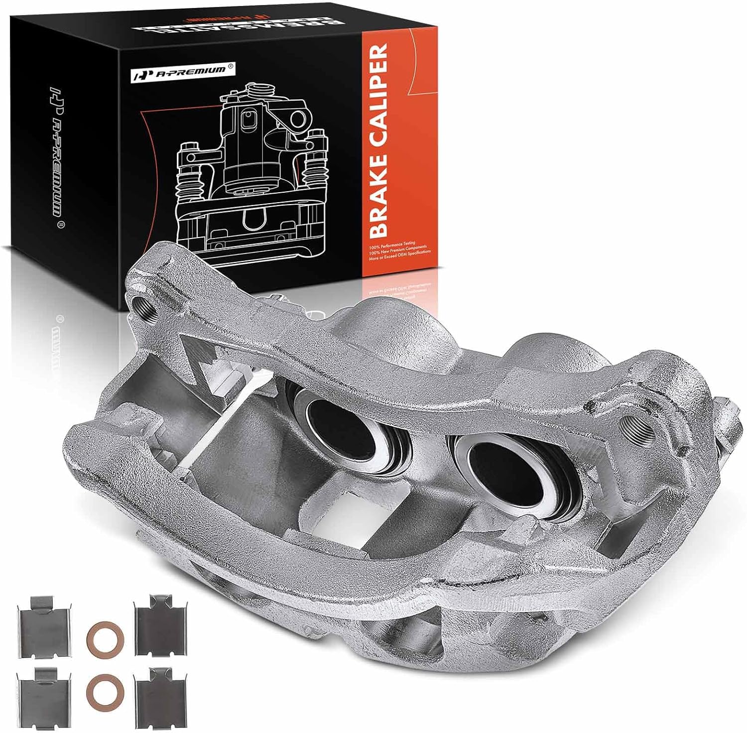 A-Premium Disc Brake Caliper Assembly with Bracket Compatible with Select Ram, Dodge and Sterling Truck Models - 4500/5500 2011-2018, Ram 5500, Ram 4500, Bullet 55, Bullet 45, Front or Rear Passenger