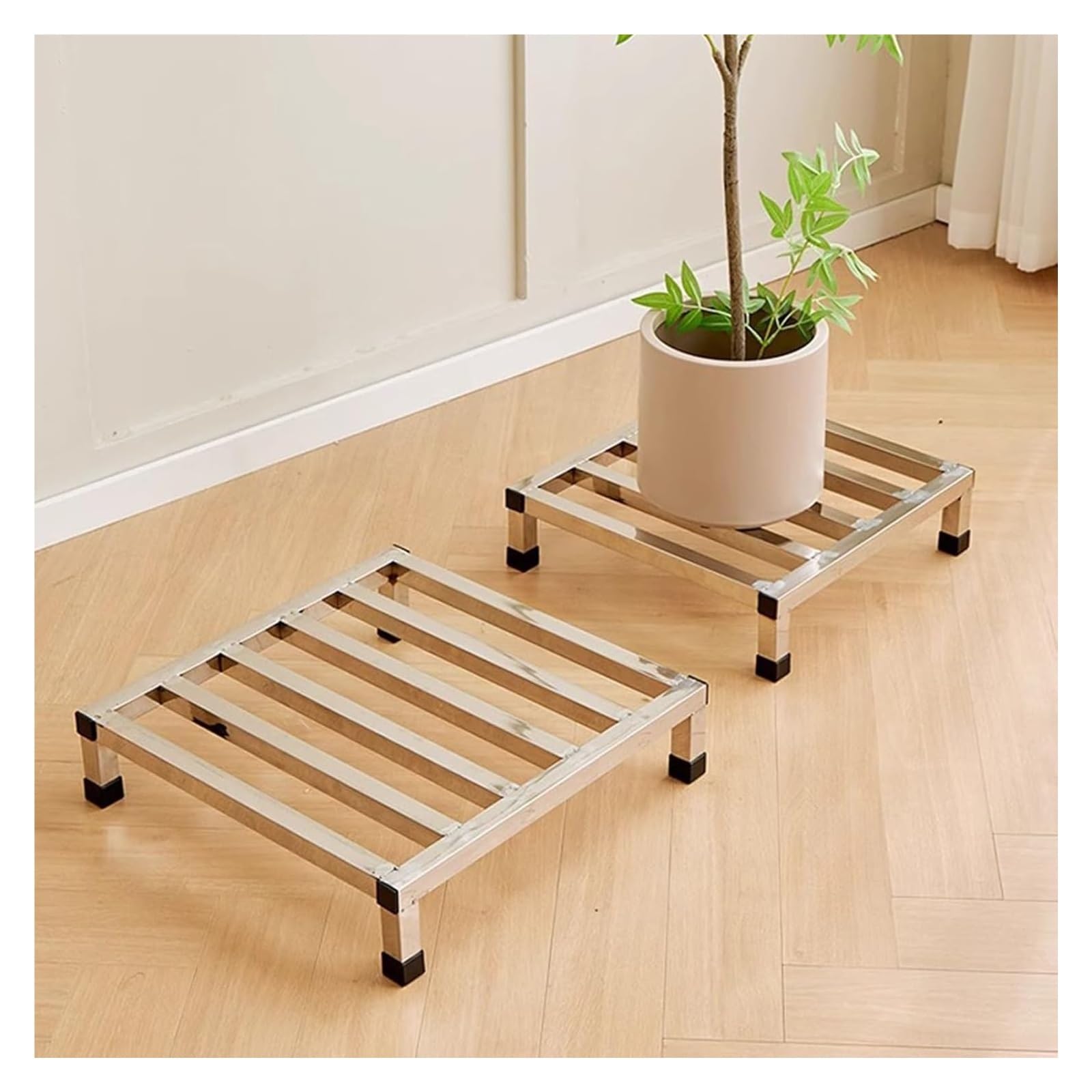 JINMLBO Heightened Air Conditioner Base, Furniture Appliances Base Stand, Stainless Steel Floor Shelf Bottom Bracket for Warehouses Garage Kitchens Shops(30x20x10cm)