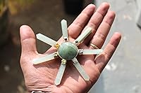 Vista 2 de Jet Green Aventurina 7 Point Chakra Pirámide Generador