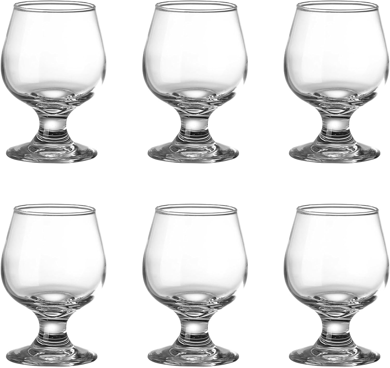 binsakao 5 oz Shot Glasses Set of 6, Small Brandy Snifters