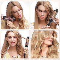 Atopskins Keratin Hőkefe 38mm - Ionos Hajformázó Kefe 120-210°C Hőmérséklet Szabályozással, Argánolaj és Turmalin Bevonattal, Dúsító Hajkefe 8