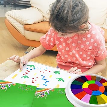 25 Color Book Finger Painting Kit Drawing Toys,Album Educational Tool Kit,Washable Children's Supplies for Birthday Kindergarten,Early Learning