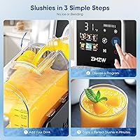 Vista 3 de Máquina para granizar, no necesita hielo, máquina de bebidas congeladas con 6 ajustes preestablecidos, limpieza automática y pantalla de temperatura