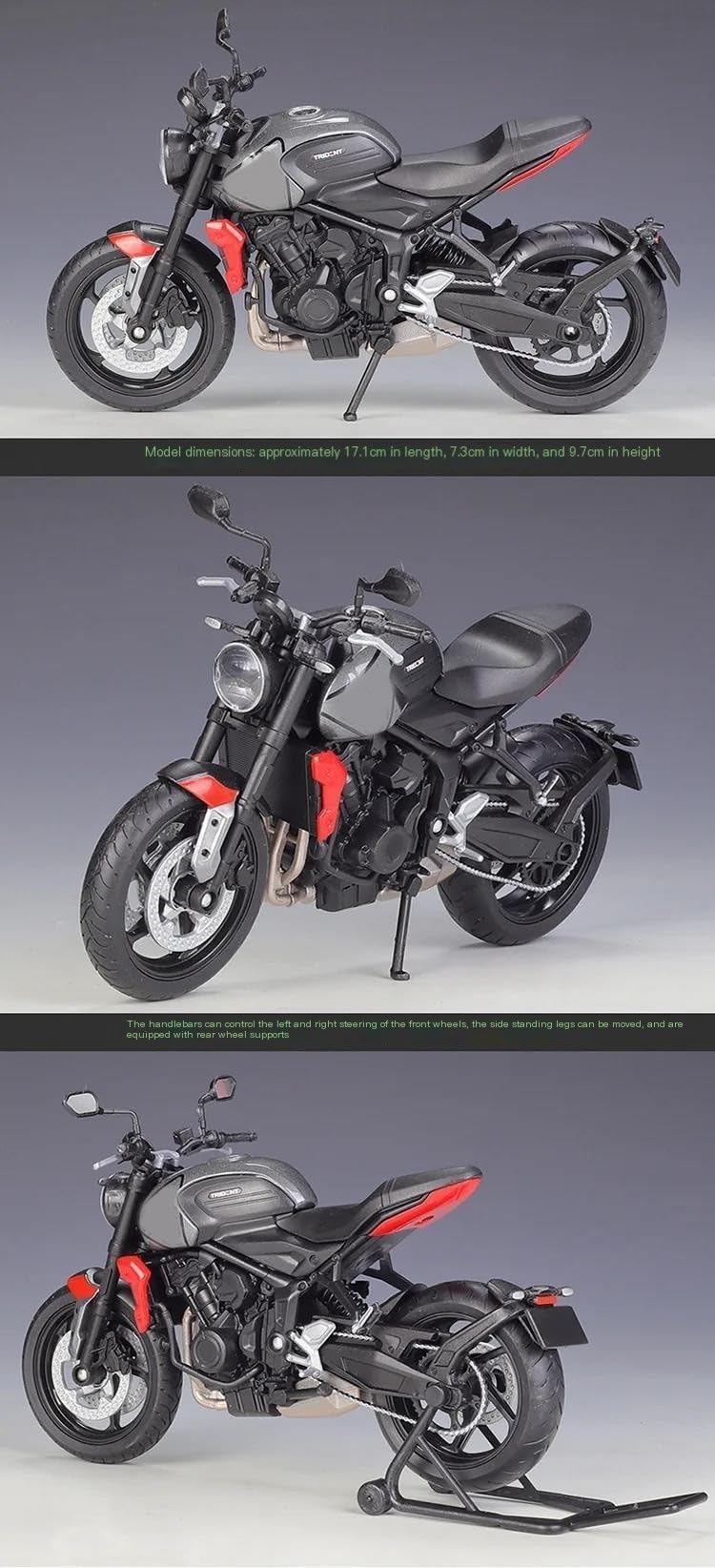 Modelo De Motocicleta Aleación A Escala 1:12 para Triumph Trident 660 Maqueta Juguete Regalo