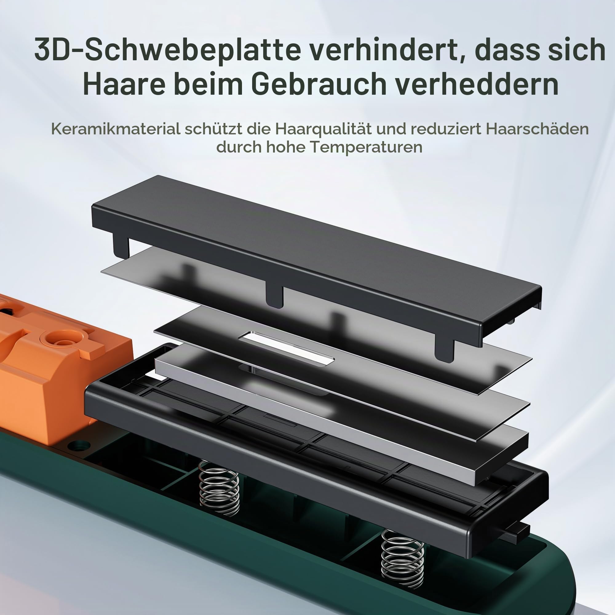 2 in 1 Glätteisen Locken und Glätten, 160°C-220°C Reise Glätteisen Kabellos 10000mAh Akku Haarglätter Tragbares mit LED Anzeige, 4 Einstellbare Temperaturen Haarglätter für Frauen Männer (Dunkelgrün)