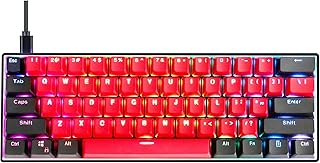 Guffercty kred Gk61 SK61 60% Mechanical Keyboard Custom Hot Swappable 60 Percent Gaming Keyboard with RGB Backlit, NKRO, Programmable for Win PC Mac (Gateron Brown, Milan)