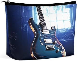 Blue Guitar Toiletry Bag Portable Large Capac...