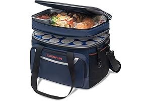 EVERFUN Soft Cooler Bag with Stand for Beach and Camping
