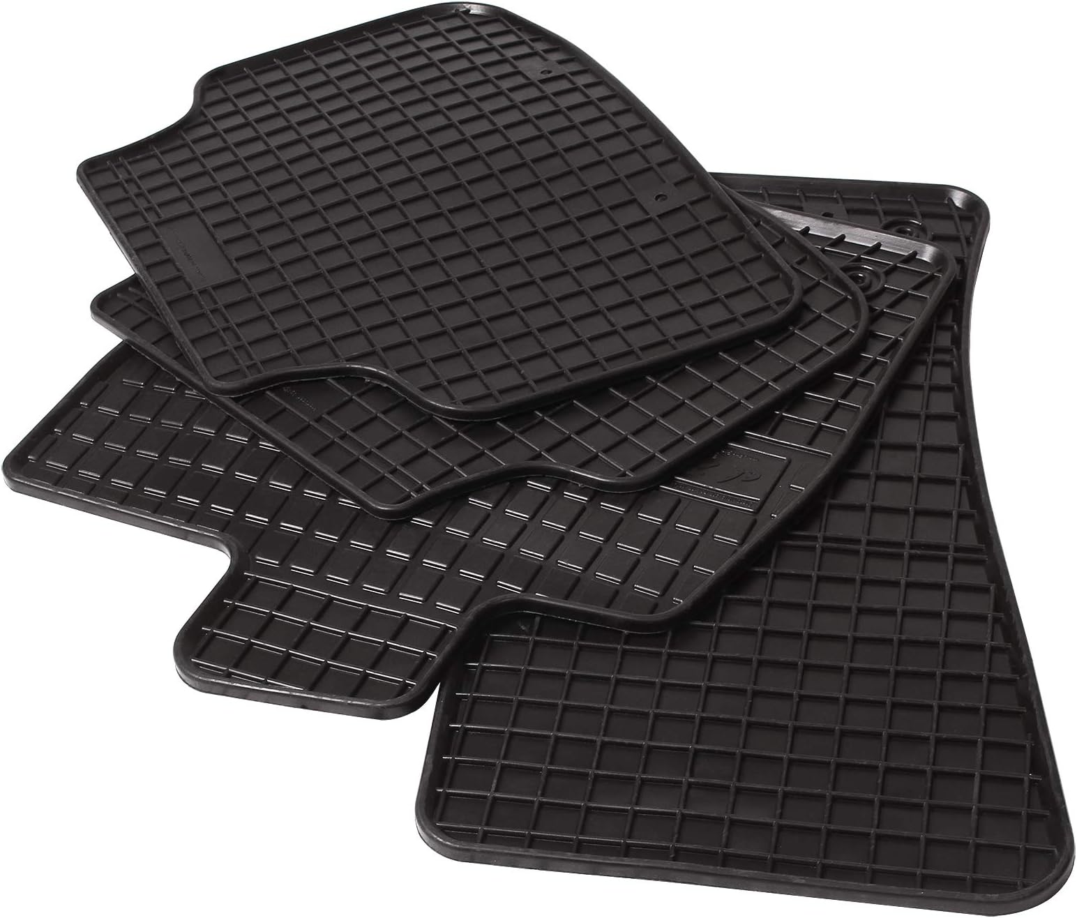 eSituro Car Floor Mats Full Set of 4 Pieces Non-slip Mats Tailored Type Textured Rubber Car Mats