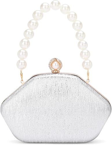 Miniatura 10 de Bolsos de mano para mujer, bolso de noche con cadena desmontable para mujer, bolso de fiesta brillante para mujer, bolsas de boda Oro