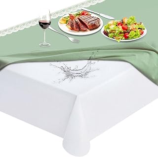 LotuFlor Vinyl Table Protector Pad 90x54 Inches - Waterproof, Heat Resistant, Flannel Backing for Dining Tables