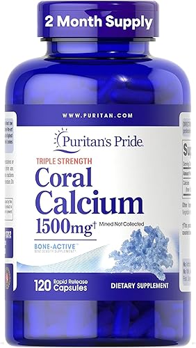 Miniatura 7 de Puritans Pride Calcio 1500 mg con cápsulas recubiertas de vitamina D 1000 IU-120 120 unidades paquete de 1 14835
