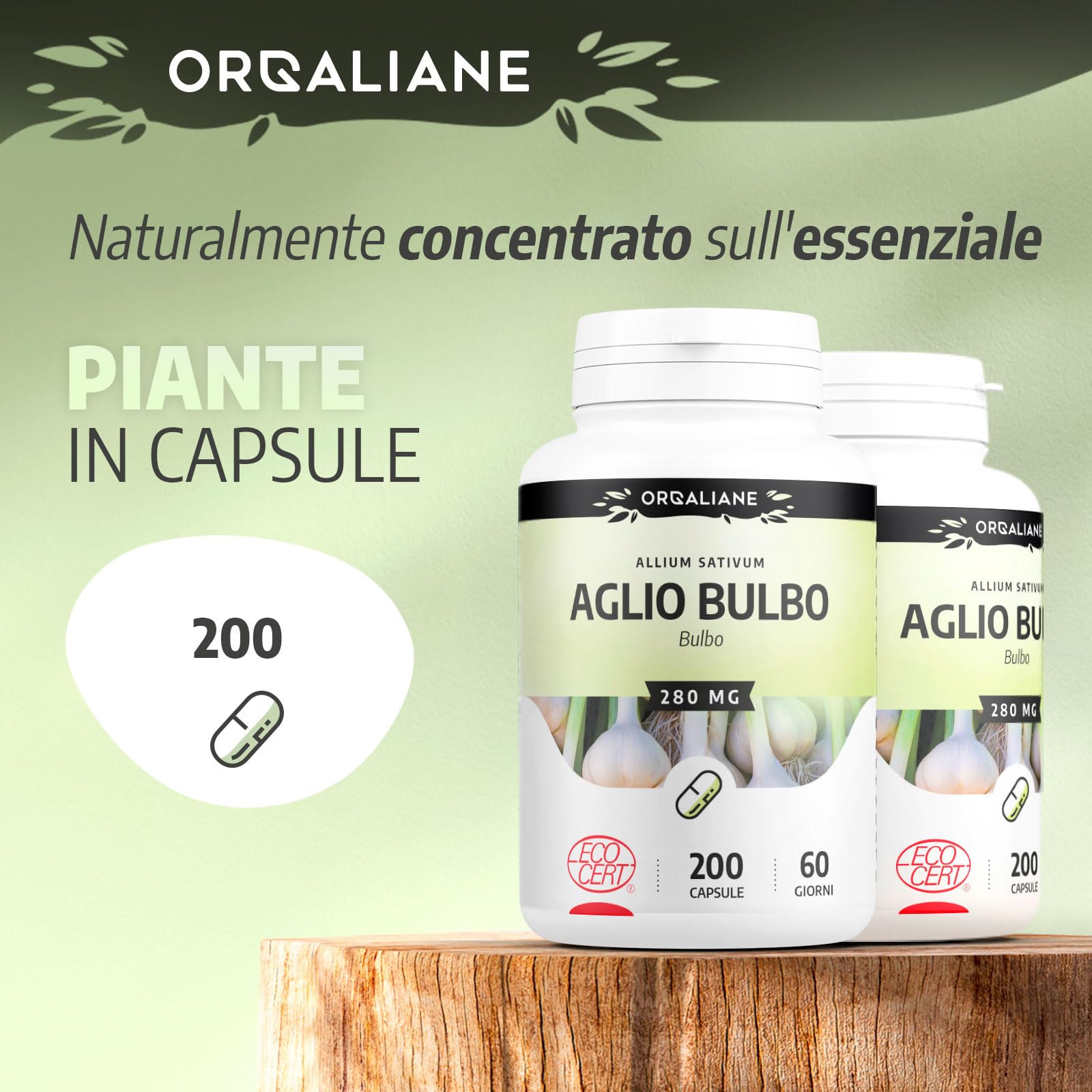 Aglio bulbo Biologico - 280mg - 200 capsule