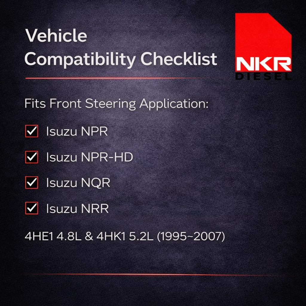 Drag Link | Front Steering Drag Link | for Isuzu NPR, NQR, NRR, NPR-HD | 4HK1 5.2L & 4HE1 4.8L (1995–2007)