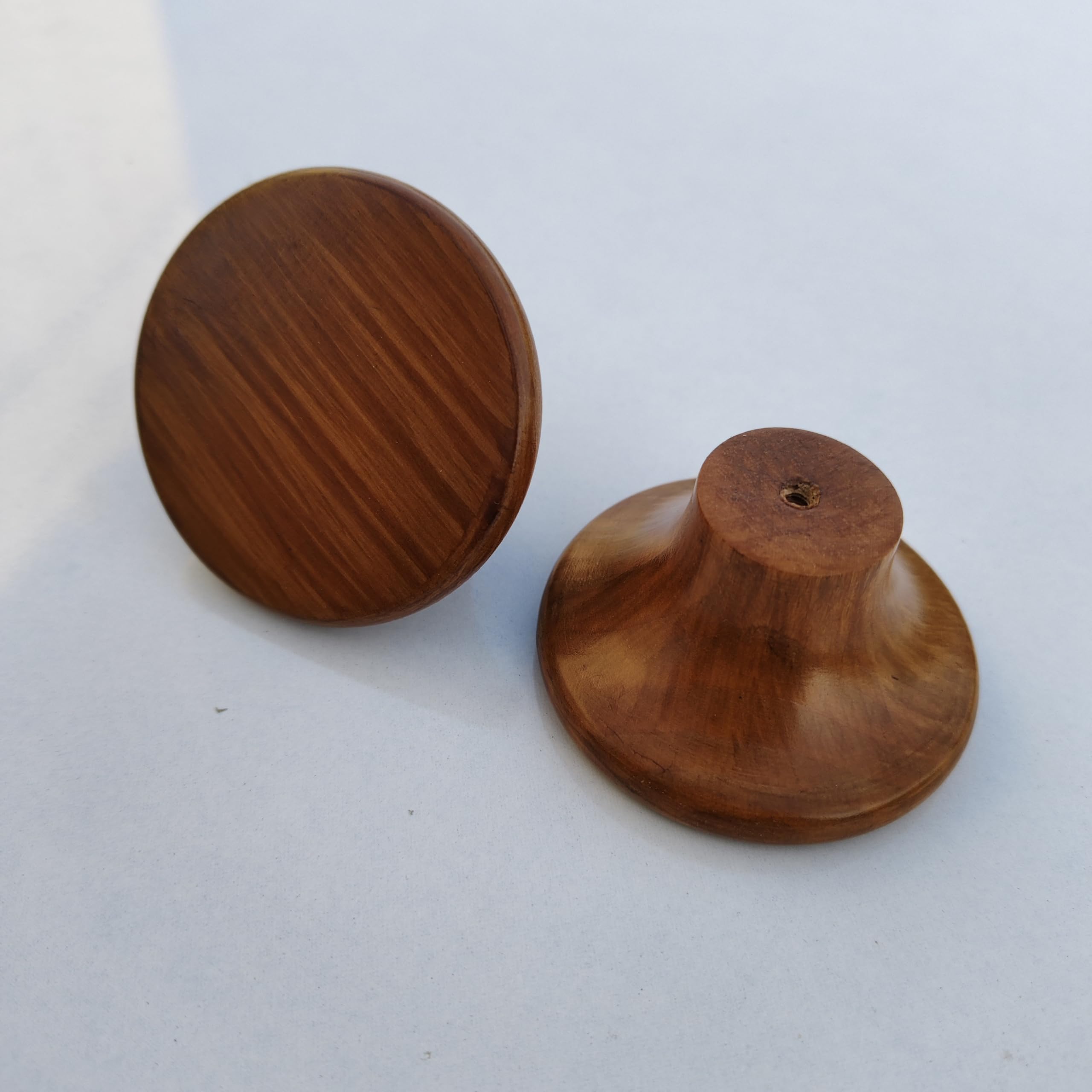 Natural Teak Wooden Cabinet Knobs - Stylish & Durable -4