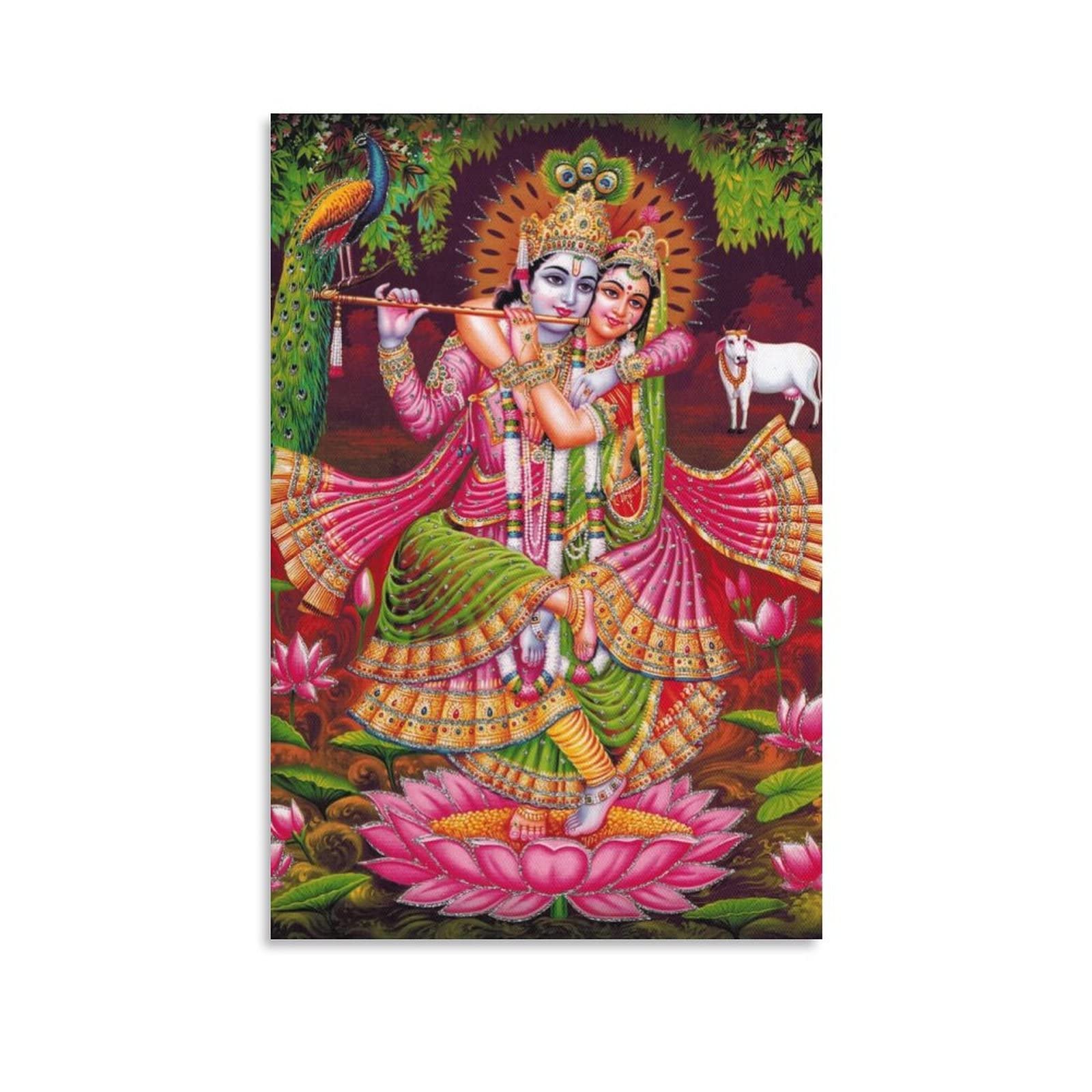 Buy XLZLQK Radha Krishna Lord Krishna Print Indian God Religious Hindu