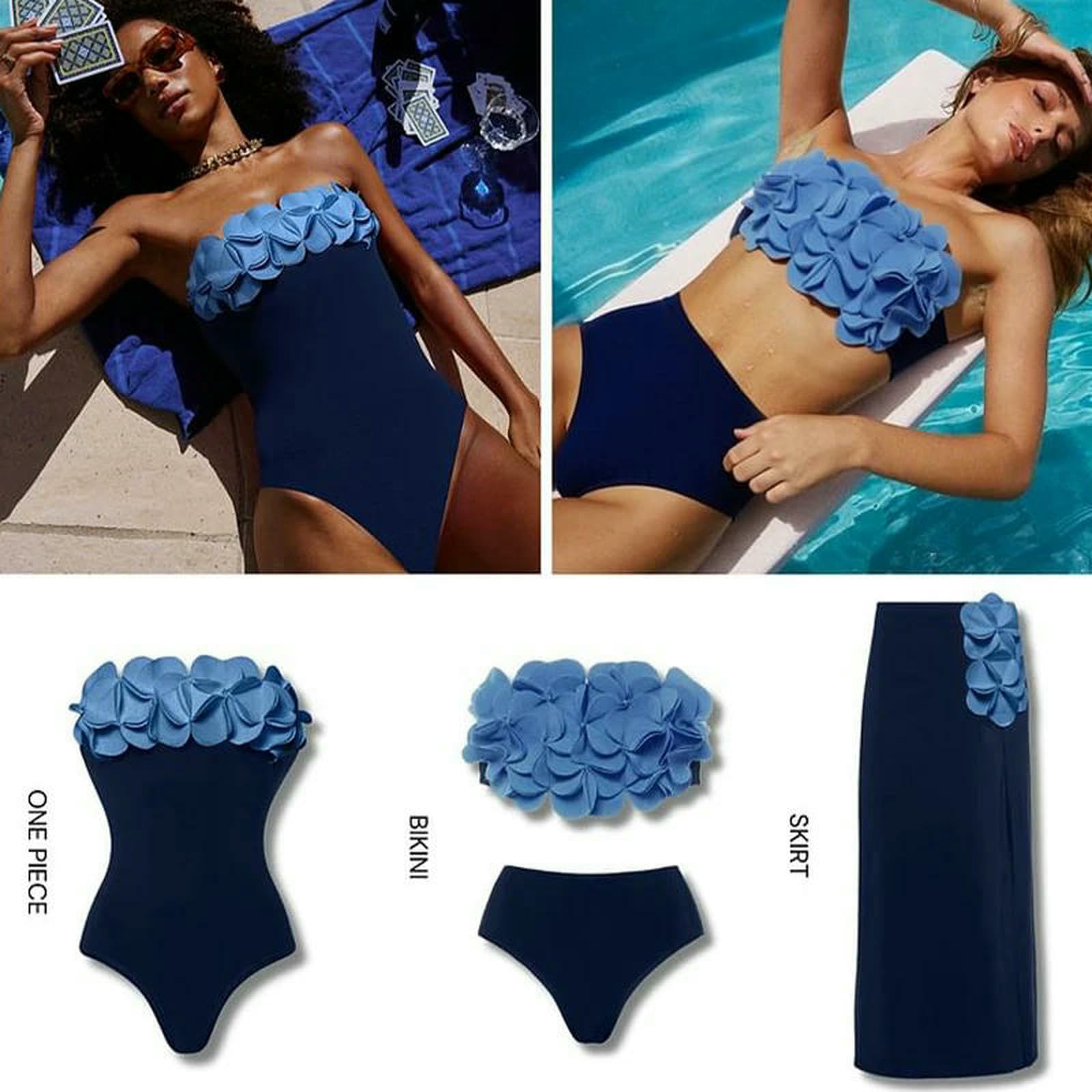 Bikini Deux Morceaux Fleur Sexy Maillot De Bain Femmes Bandeau Biquini Féminin Pousser Ptachwork Bodysuit Vêtements Plage-Set Bain-s