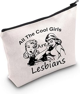 MNIGIU All The Cool Girls are Lesbians Pride Gift Funny Lesbian Cosmetic Bag Lesbian Lovers Gift Queer Women Gift