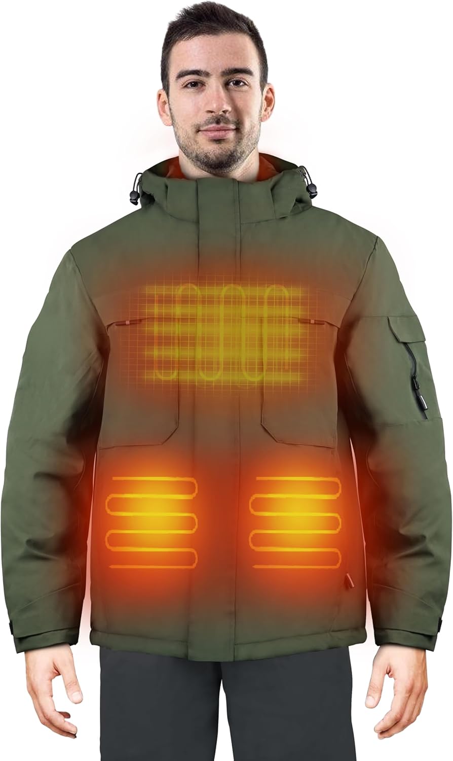 Heated Jackets for Men Women - Rechargeable Men's Soft Shell Winter Heating Jacket for Winter Outdoor Use