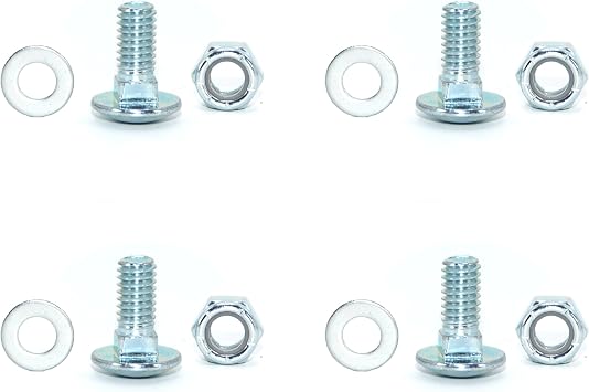 4PK 710-0451 5/16-18 3/4" Replacement Skid Shoe Carriage Bolt Nuts and Washers Kit for MTD Cub Cadet 712-04063 784-5580 736-0242 Snow Blower