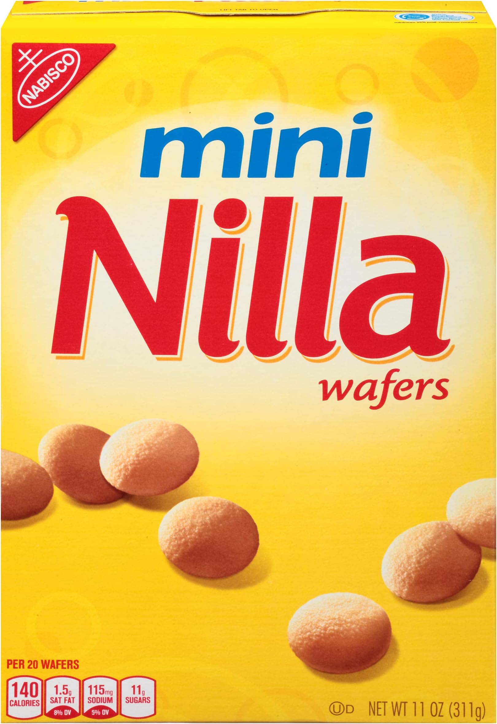 Nilla Wafers Mini Vanilla Wafer Cookies, 3 Pack of 11 oz Box